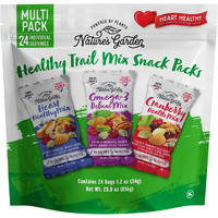 Nature's Garden Healthy Trail Mix Snack Packs - Mixed Nuts, Heart Healthy Nuts, Omega-3 Rich, Cranberries, Pumpkin Seeds, Perfect For The Entire Family - 28.8 Oz Bag (24 Individual Servings)