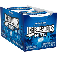 Ice Breakers Coolmint Sugar Free Breath Mints Tins, 1.5 Oz (8 Count)