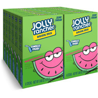 Jolly Rancher Singles To Go Powdered Drink Mix, Watermelon, 12 Boxes With 6 Packets Each - 72 Total Servings, Sugar-Free Drink Powder, Just Add Water, 0.66 Ounce (Pack Of 12)