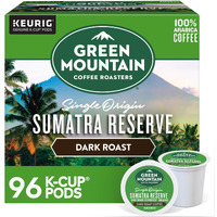 Green Mountain Coffee Roasters Sumatra Reserve Coffee, Keurig Single-Serve K-Cup Pods, Dark Roast, 96 Count (4 Packs Of 24)
