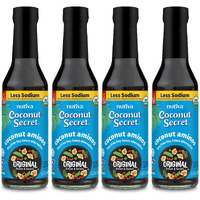 Coconut Secret, Organic Liquid Coconut Aminos, 8 Fl Oz (Pack Of 4), All-Purpose Seasoning Sauce & Marinade, Soy-Free Soy Sauce Alternative, Low Sodium, Low Glycemic, Vegan & Gluten Free Stir Fry Sauce