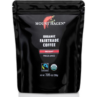Mount Hagen 7.05Oz Organic Freeze Dried Instant Coffee | Eco-Friendly Instant Coffee, Medium Roast Arabica Beans | Organic, Fair-Trade, Freeze-Dried In Resealable Pouch Bag [7.05Oz]