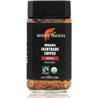 Mount Hagen 3.53Oz Organic Freeze Dried Instant Coffee | Eco-Friendly, Fair-Trade Coffee Made From Organic Medium Roast Arabica Beans [3.53Oz Jar]