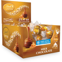 Lindt Lindor Caramel Milk Chocolate Truffles, Milk Chocolate Candy With Smooth, Melting Truffle Center, Great For Gift Giving, 25.4 Oz., 60 Count