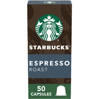 Starbucks By Nespresso Dark Roast Espresso (50-Count Single Serve Capsules, Compatible With Nespresso Original Line System)