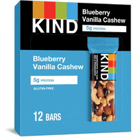 Kind Bars, Blueberry Vanilla Cashew, Healthy Snacks, Gluten Free, 5G Protein, 12 Count