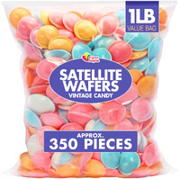 Satellite Wafers Candy - 1 Pound - Flying Saucer Candy - Wafer Candy Discs - Ufo Candies - Bulk Classic Nostalgic Candy - Aprrox. 350 Pieces
