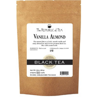 The Republic Of Tea Vanilla Almond Black Tea, 50 Tea Bags, Unique Blend Of Vanilla And Almond Tea