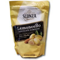 Sconza Large Pouch Confections Lemoncello Almonds Zipper Pouch, 24 Ounce