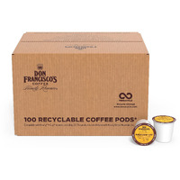 Don Francisco's Hawaiian Hazelnut Flavored Medium Roast Coffee Pods - 100 Count - Recyclable Single-Serve Coffee Pods, Compatible With Your K- Cup Keurig Coffee Maker