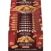 Lowrey's Bacon Curls Microwave Pork Rinds (Chicharrones), Original, 1.75 Ounce (Pack Of 18)