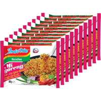 Indomie Mi Goreng Instant Stir Fry Noodles, Halal Certified, Hot & Spicy / Pedas Flavor, 3 Ounce (Pack Of 10)