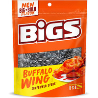 Bigs Buffalo Wing Sunflower Seeds, Keto Friendly Snack, Low Carb Lifestyle, 5.35-Oz Bag (Pack Of 12)