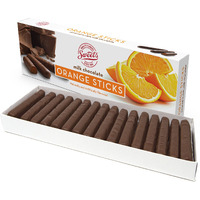 Sweet Candy Milk Chocolate Orange Sticks - Chocolate Covered Candy - Orange Flavor With Rich Chocolate Coating - Old Fashioned Sweet Treat - One (1) 10.5Oz Box