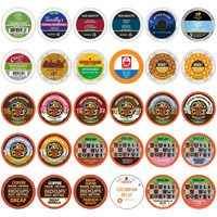 Decaf Coffee Pods Variety Pack Sampler, Assorted Unflavored & Flavored Coffee Pods Compatible With Keurig K Cups Brewers, Decaffeinated Coffee Capsules, 30 Count - No Duplicates (Pack Of 1)