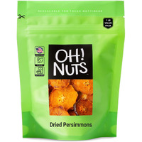 Oh! Nuts Dried Persimmons | Dry Fruits, Exotic Asian Snack Slices | Naturally Sweet, No Additives | In Resealable Stay-Fresh 1-Pound Bulk Bag | Healthy Nutrient Packed Kosher, Paleo, & Vegan Snacking