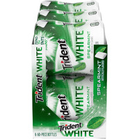 Trident White Spearmint Sugar Free Gum, 6 Bottles Of 60 Pieces (360 Total Pieces)