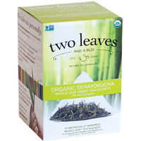 Two Leaves And A Bud Organic Tamayokucha Green Tea Bags, Whole Leaf Green Tea In Compostable Sachets, Japanese Green Tea, Light Flavor, 15 Count (Pack Of 1)