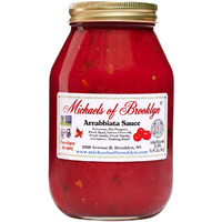 Michael's Of Brooklyn Arrabbiata Sauce Made With Fresh Tomatoes And Basil - Italian Tomato Sauce, Non-Gmo & Gluten Free With Fresh Garlic, Olive Oil, Parsley, And Spices - 32 Oz Pasta Sauce