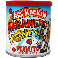 Roasted Spicy Hot Peanuts - 4.25 Oz - Ultimate Spicy Gourmet Gift Peanuts - Try If You Dare! (Habanero Honey)