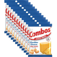 Combos Cheddar Cheese Cracker Baked Snacks 6.3-Ounce Bag (Pack Of 12)