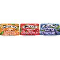 Smucker's Grape Jelly, Strawberry & Orange Marmalade, 200 Count