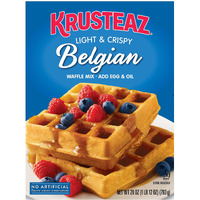 Krusteaz Light & Crispy Belgian Waffle Mix - No Artificial Flavors, Colors, Or Preservatives - 28 Oz (Pack Of 2) (Packaging May Vary)