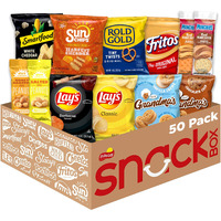 Frito Lay Sweet & Salty Snacks, Variety Mix Of Cookies, Crackers, Chips & Nuts, (Pack Of 50)