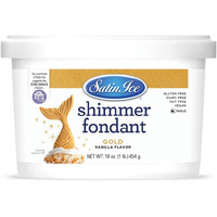 Satin Ice Gold Shimmer Fondant, Vanilla, 1 Pound