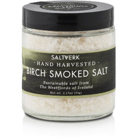 Saltverk Birch Smoked Sea Salt - 3.17 Ounces Jar - Hand Harvested Gourmet - Sustainably Made