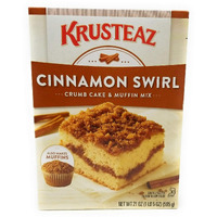 Krusteaz Cinnamon Swirl Crumb Cake & Muffin Mix, Made With No Artificial Flavors Or Colors, Also Makes Muffins, 21-Ounce Box (Pack Of 2)