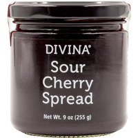 Divina Sour Cherry Spread Jam, 9 Ounce