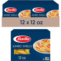 Barilla Jumbo Shells Pasta, 16 Oz. Box (Pack Of 12) - Non-Gmo Pasta Made With Durum Wheat Semolina - Kosher Certified Pasta