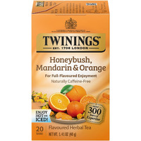 Twinings Honeybush, Mandarin & Orange Herbal Tea, 20 Count (Pack Of 6), Individually Wrapped Tea Bags, Naturally Caffeine Free, Enjoy Hot Or Iced