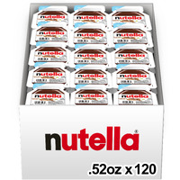Nutella Hazelnut Spread With Cocoa For Breakfast, Bulk 120 Pack, 0.52 Oz Mini Cup
