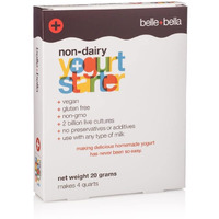 Vegan Plant Based With Live And Active Probiotics Makes 4 Quarts, Non-Dairy, Non-Gmo, Gluten Free, No Sugar Added Yogurt Starter By Belle + Bella