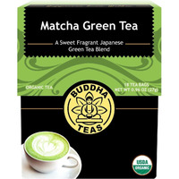 Buddha Teas - Organic Matcha Green Tea - For Health & Wellbeing - With Antioxidants & Minerals - Clean Ingredients - Contains Caffeine - Ou Kosher & Organic - 18 Tea Bags (Pack Of 1)