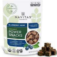 Navitas Organics Superfood Power Snacks, Blueberry Hemp, 8Oz. Bag, 11 Servings - Organic, Non-Gmo, Gluten-Free