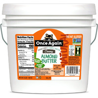 Once Again Natural Creamy Almond Butter, 9Lbs (Same As 9 Jars) - Lightly Toasted - Salt Free, Unsweetened - Gluten Free Certified, Peanut Free, Vegan, Kosher, Paleo