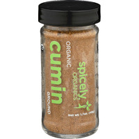 Spicely Organic Cumin Powder 1.70 Ounce Jar Certified Gluten Free