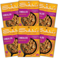 Sukhi's Gluten-Free Indian Curry Paste - Vindaloo Curry Sauce 3Oz (Pack Of 6), Simmer Sauce Indian Sauce