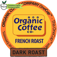 The Organic Coffee Co. Compostable Coffee Pods - French Roast (12 Ct) K Cup Compatible Including Keurig 2.0, Dark Roast, Usda Organic