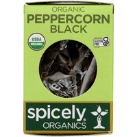 Spicely Organic Peppercorn Black Whole 0.45 Ounce Ecobox Certified Gluten Free