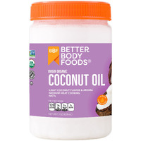 Betterbody Foods Organic Unrefined Coconut Oil - Natural Hair And Skin Moisturizer And Cooking Oil - Light Aroma And Flavor - Butter Alternative - 28 Fl Oz