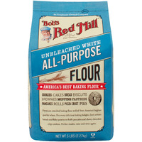 Bob's Red Mill Unbleached White All Purpose Baking Flour, 5 Pound (Pack Of 4)