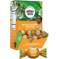 Alter Eco | Salted Caramel Truffles | 58% Pure Dark Cocoa, Fair Trade, Organic, Non-Gmo, Gluten-Free Dark Chocolate Truffles | 60 Truffles
