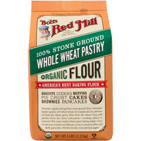 Bob's Red Mill, Organic Pastry Flour, Whole Wheat, 5 Lb