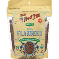 Bob's Red Mill Organic Brown Flaxseeds, Resealable Stand Up Bag, 13 Oz
