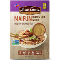 Annie Chun's Brown Rice Noodles, Maifun | Vegan, 8-Oz (Pack Of 6) | Whole Grain | Gluten-Free Alternative To Angel Hair Pasta (43713-60947)