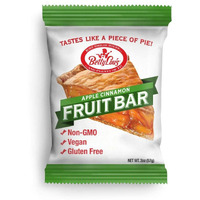 Betty Lou's Fruit Bars | Apple Cinnamon Pack Of 12 | Gluten Free, Vegan, Non Gmo | Deliciously Healthy Snacks Made With All Natural Fruit & Fruit Juice | Individually Wrapped, 2 Oz. Each, 12 Bars